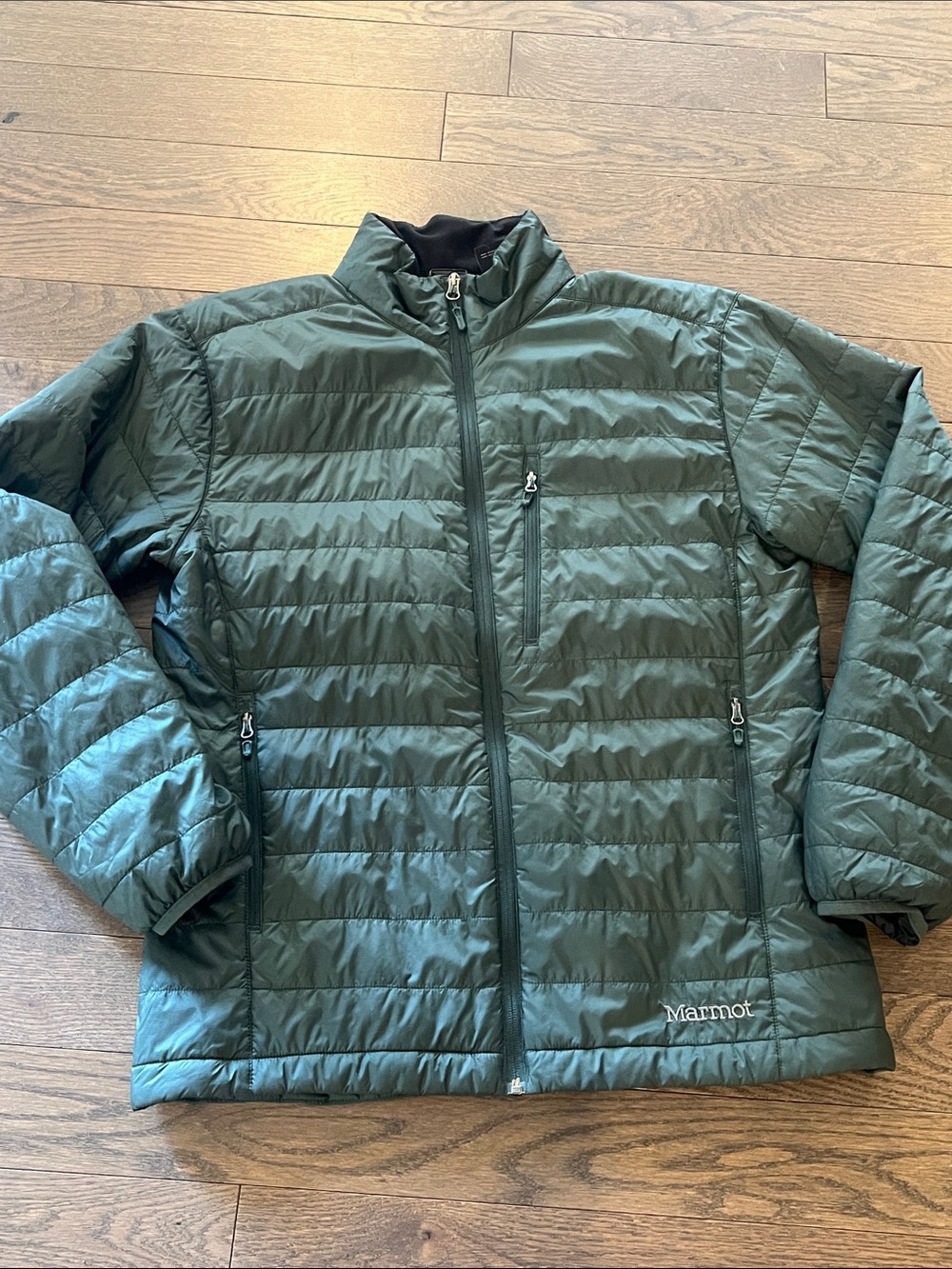 Marmot PrimaLoft Men’s Puffer Jacket, Olive Green, Size Large